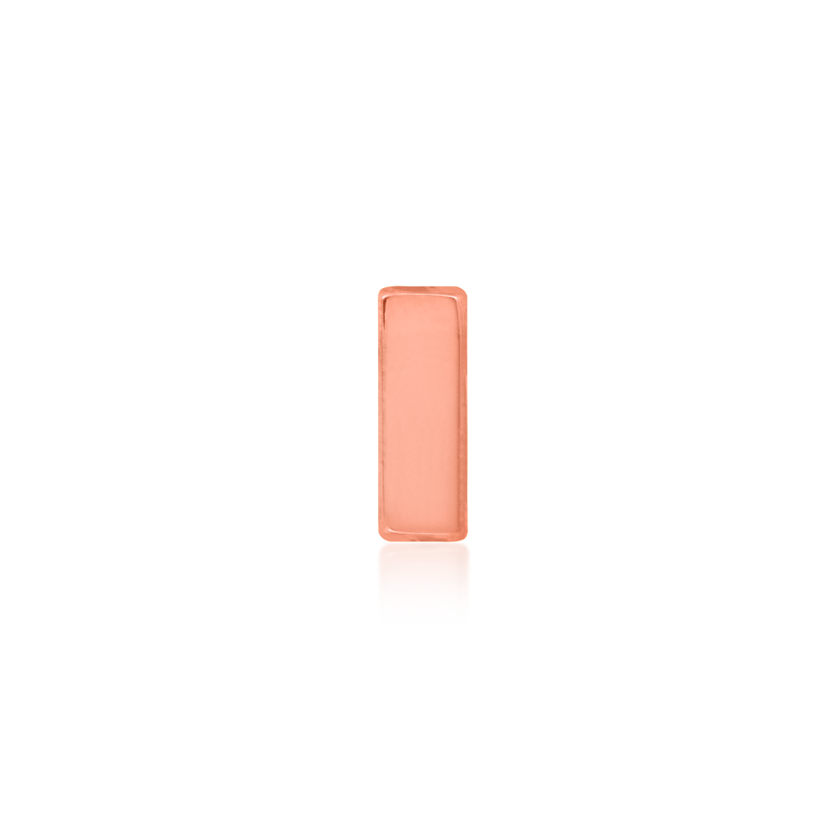 14ct rose gold threadless Gold Bar end, Loughborough Origins Body Art