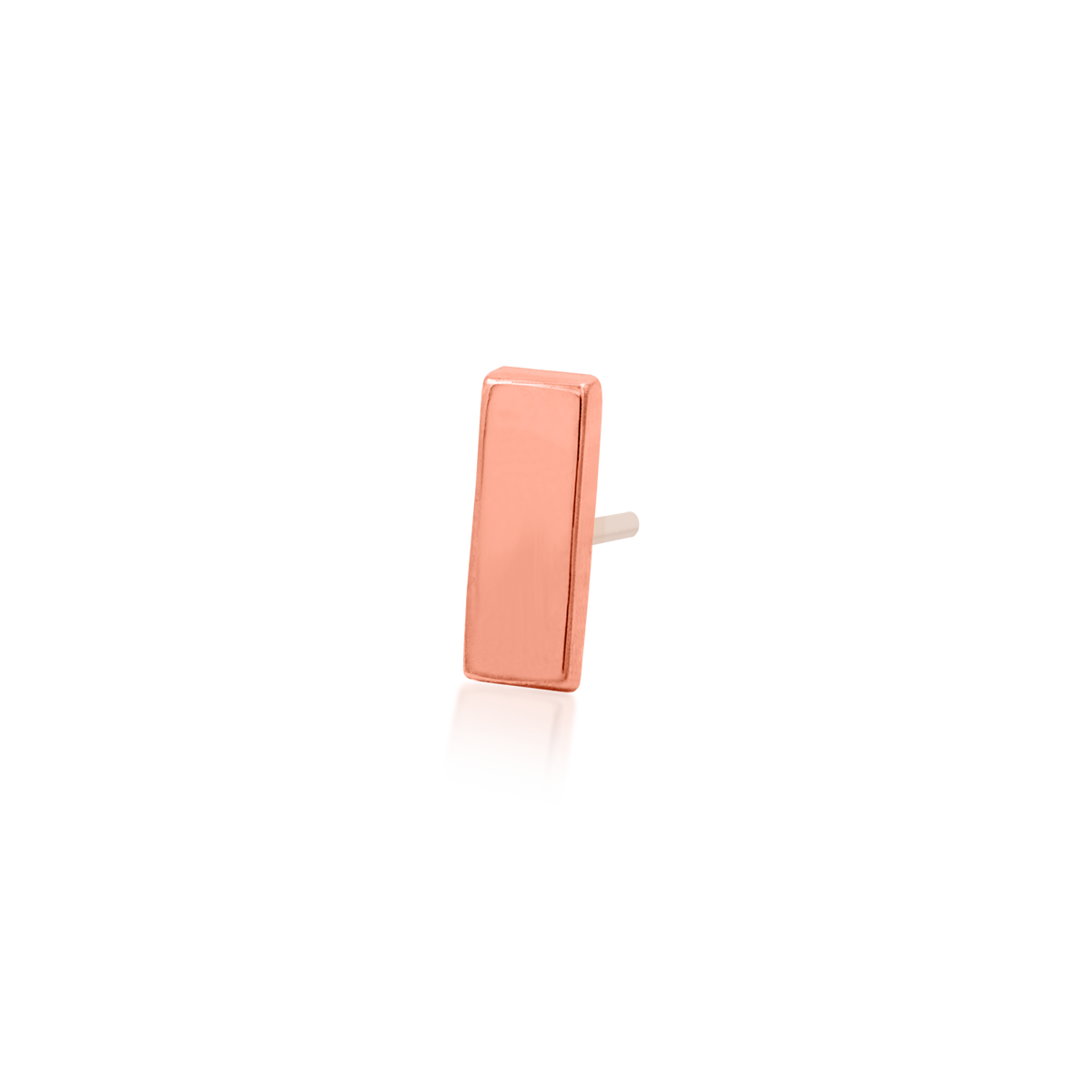 14ct rose gold threadless Gold Bar end, Loughborough Origins Body Art