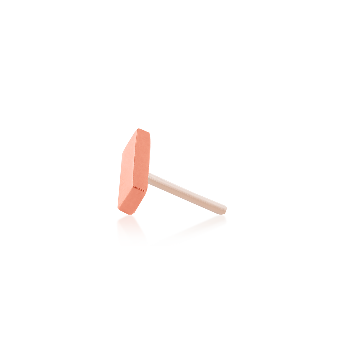 14ct rose gold threadless Gold Bar end, Loughborough Origins Body Art