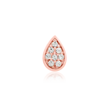 Gold Pear with CZ Stones