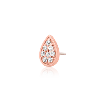 Gold Pear with CZ Stones