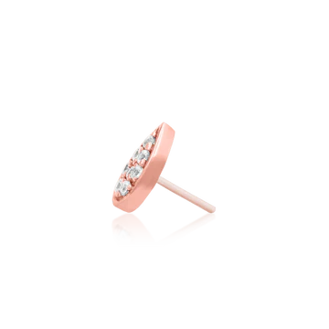 Gold Pear with CZ Stones