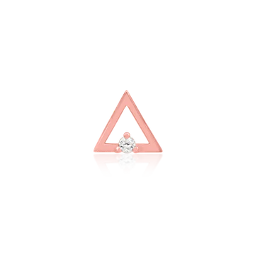 Gold Triangle with CZ stone