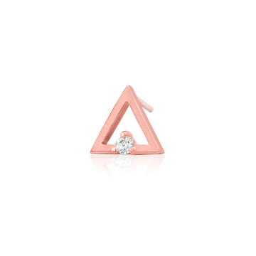 Gold Triangle with CZ stone