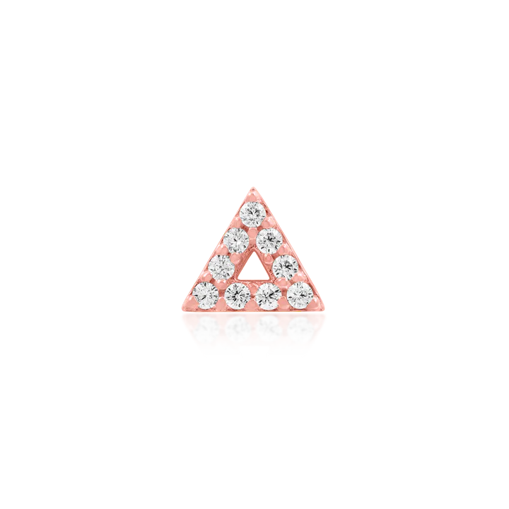 Gold Triangle with CZ stones