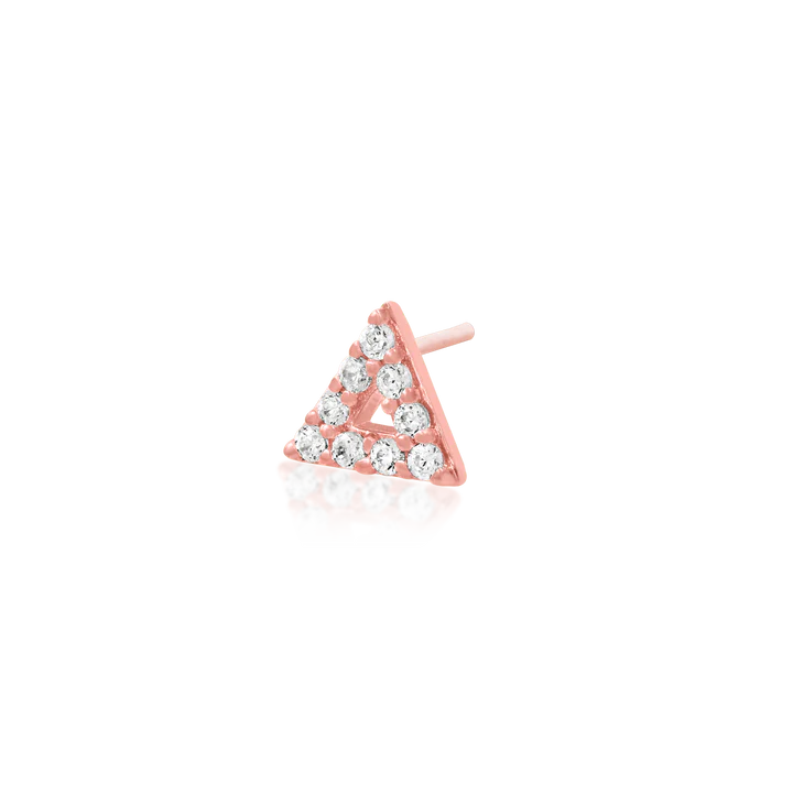 Gold Triangle with CZ stones