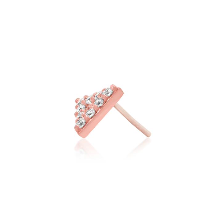 Gold Triangle with CZ stones