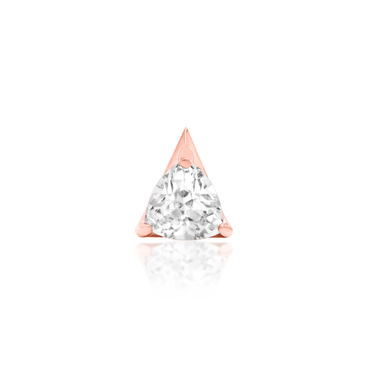 14ct rose gold threadless Griselda end, Loughborough Origins Body Art