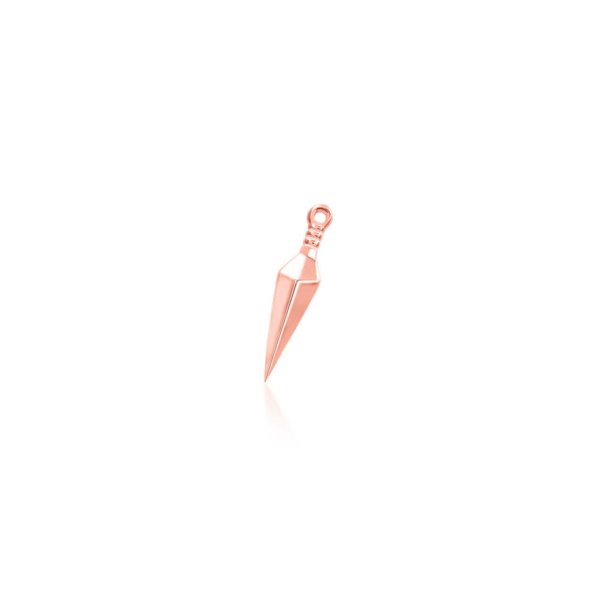 14ct rose gold threadless Harpe end, Loughborough Origins Body Art