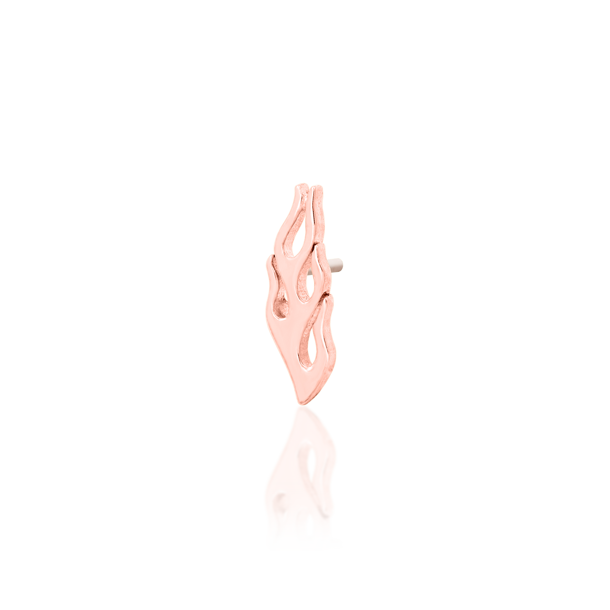 14ct rose gold threadless Hot Rod end, Loughborough Origins Body Art