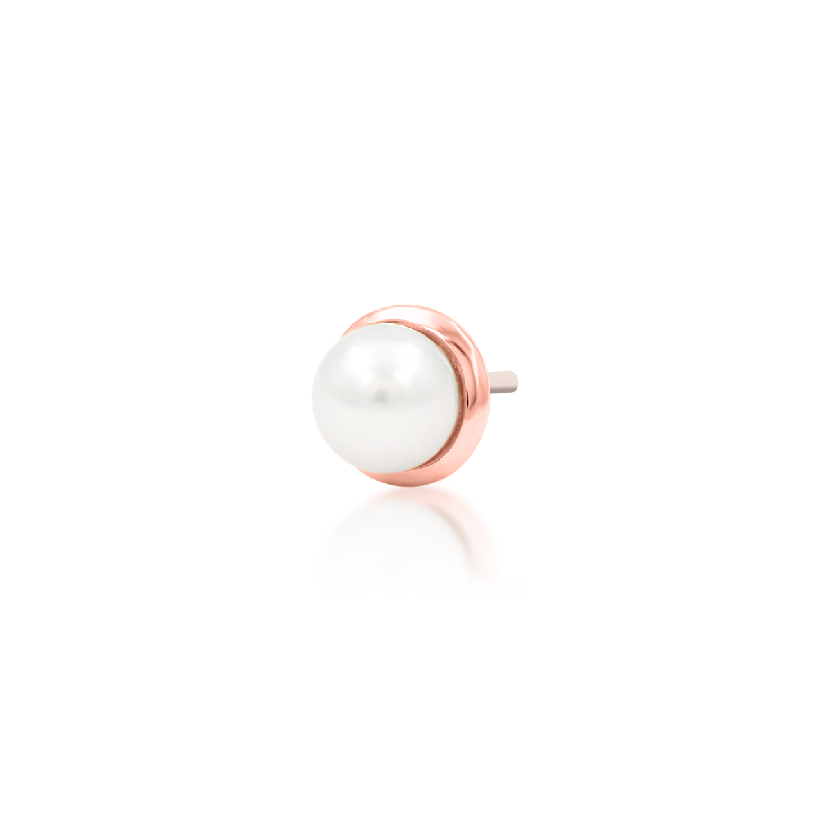 14ct rose gold threadless Lacey end, Loughborough Origins Body Art