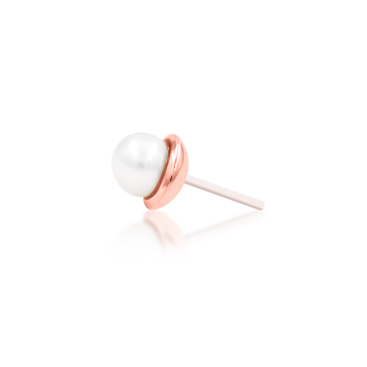 14ct rose gold threadless Lacey end, Loughborough Origins Body Art