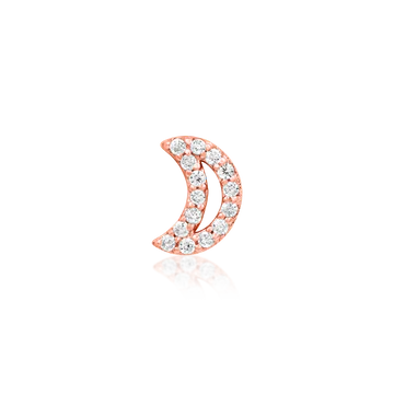 Gold Cz Lunar Moon