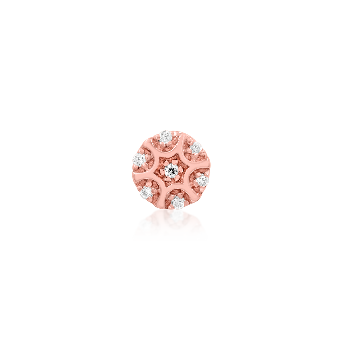 14ct rose gold threadless Nuala Gold Threadless End end, Loughborough Origins Body Art