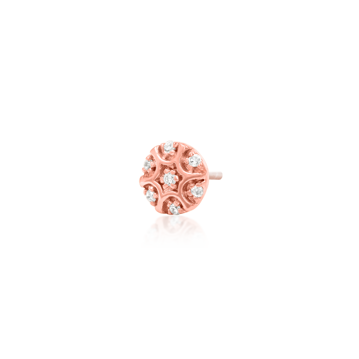 14ct rose gold threadless Nuala Gold Threadless End end, Loughborough Origins Body Art