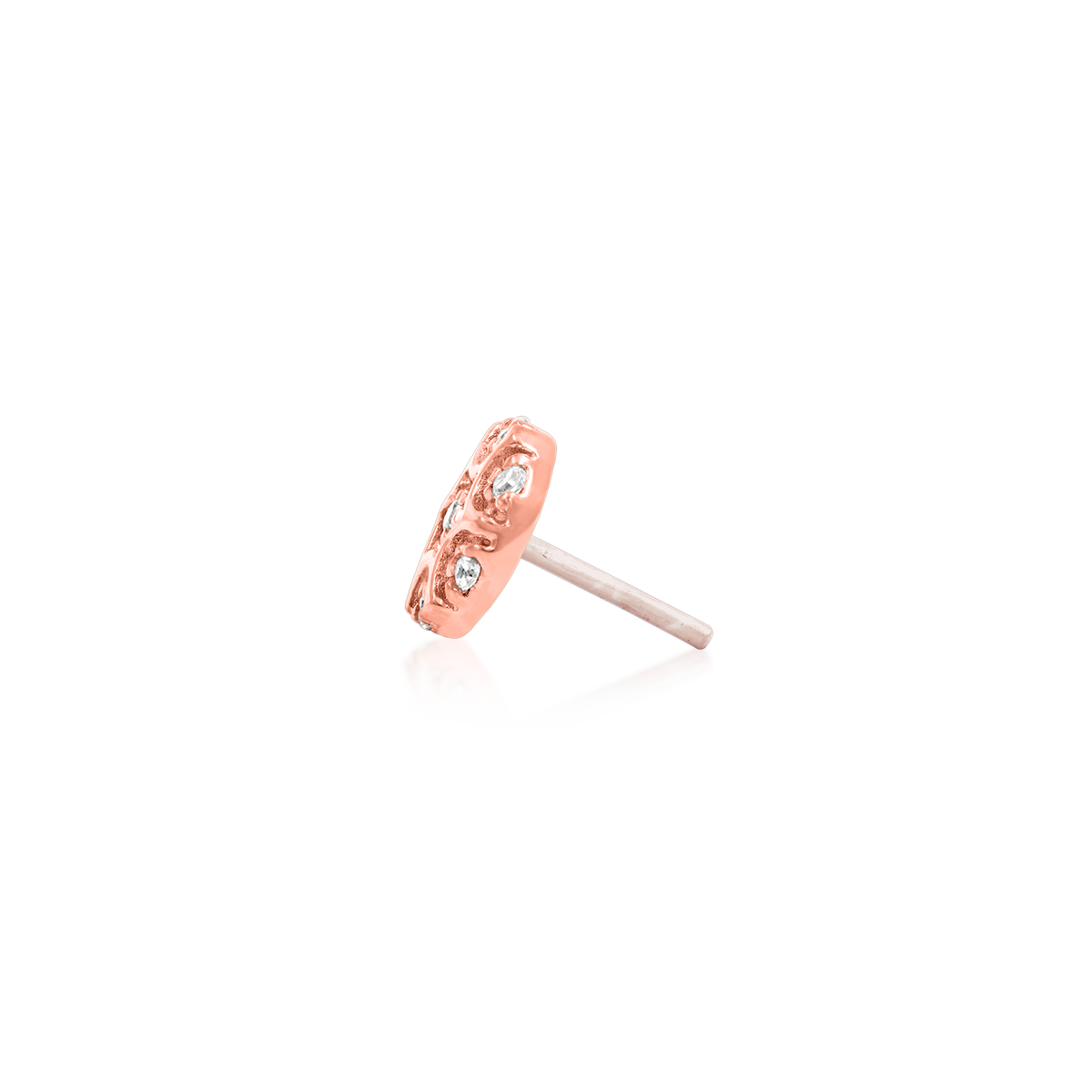 14ct rose gold threadless Nuala Gold Threadless End end, Loughborough Origins Body Art