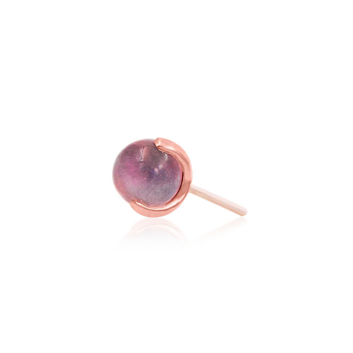 Prong-set Ball with Rose Quartz