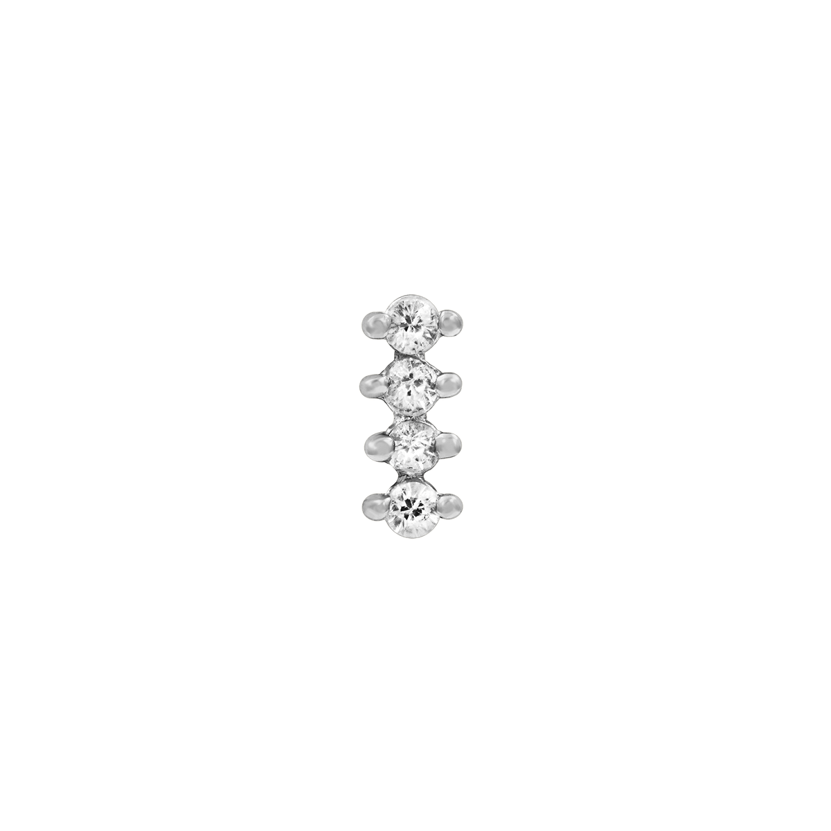 Gold CZ Gem Bar 14k