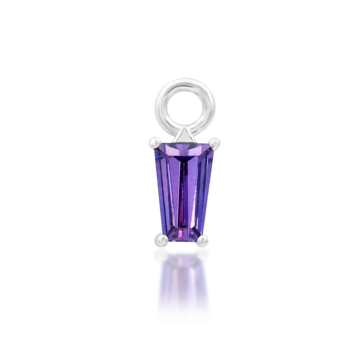14ct white gold Amatista Amethyst end, Loughborough Origins Body Art