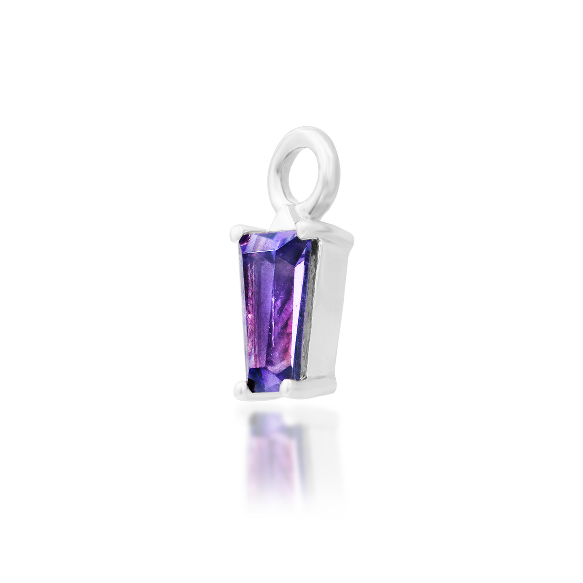 14ct white gold Amatista Amethyst end, Loughborough Origins Body Art