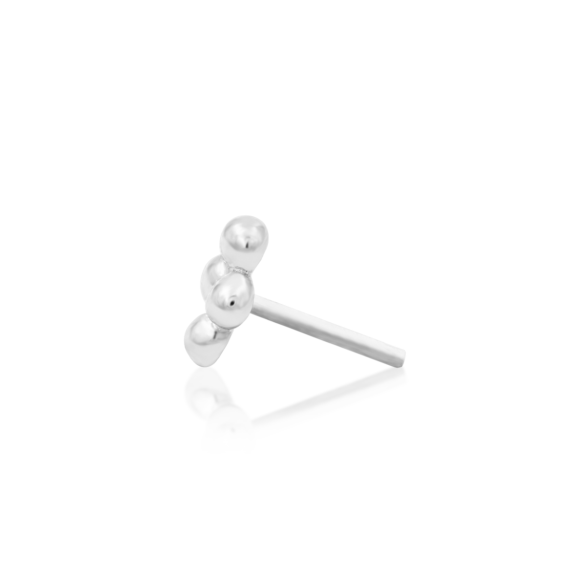 14ct white gold threadless Quad Beaded Diamond end, Loughborough Origins Body Art