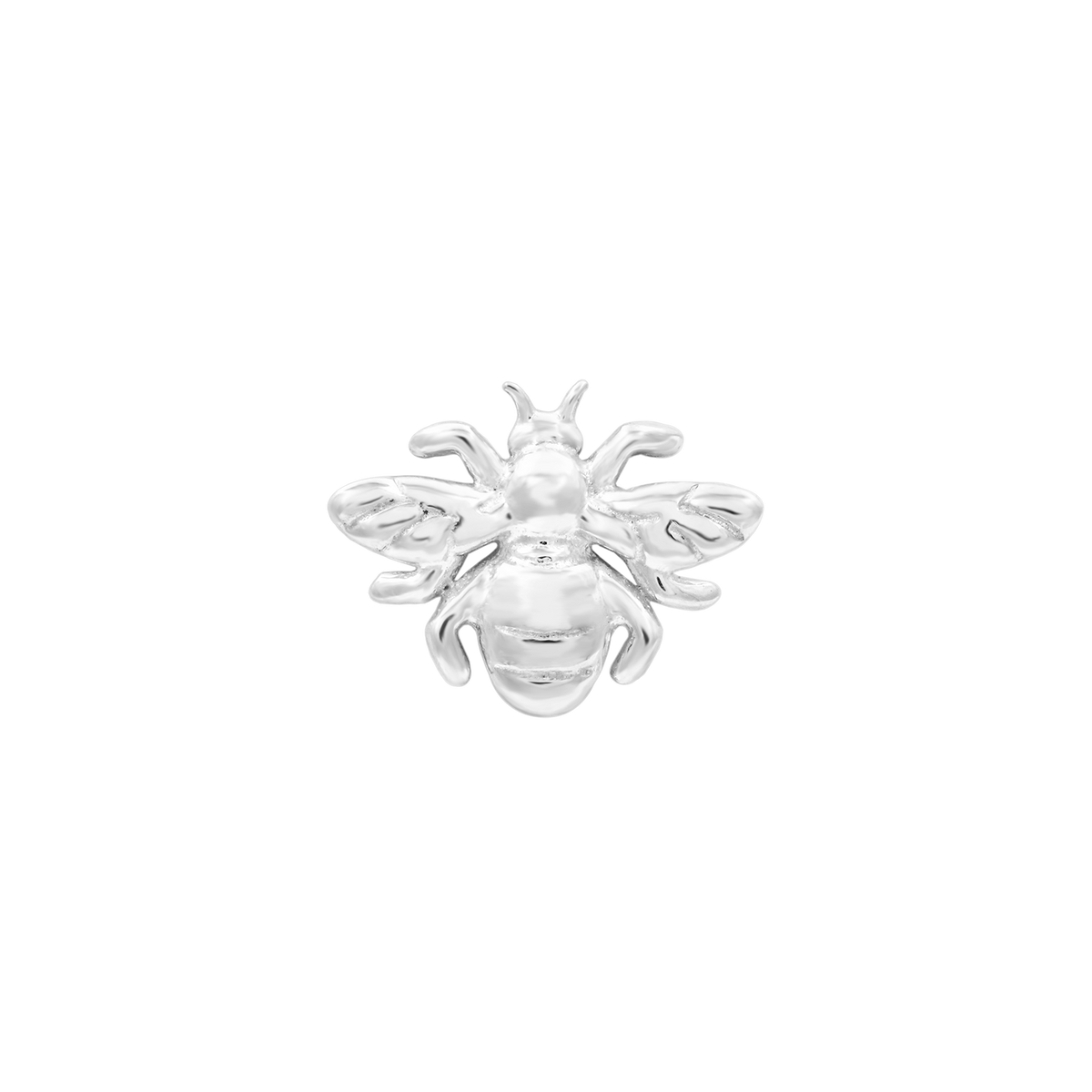14ct white gold threadless Bee Holier end, Loughborough Origins Body Art