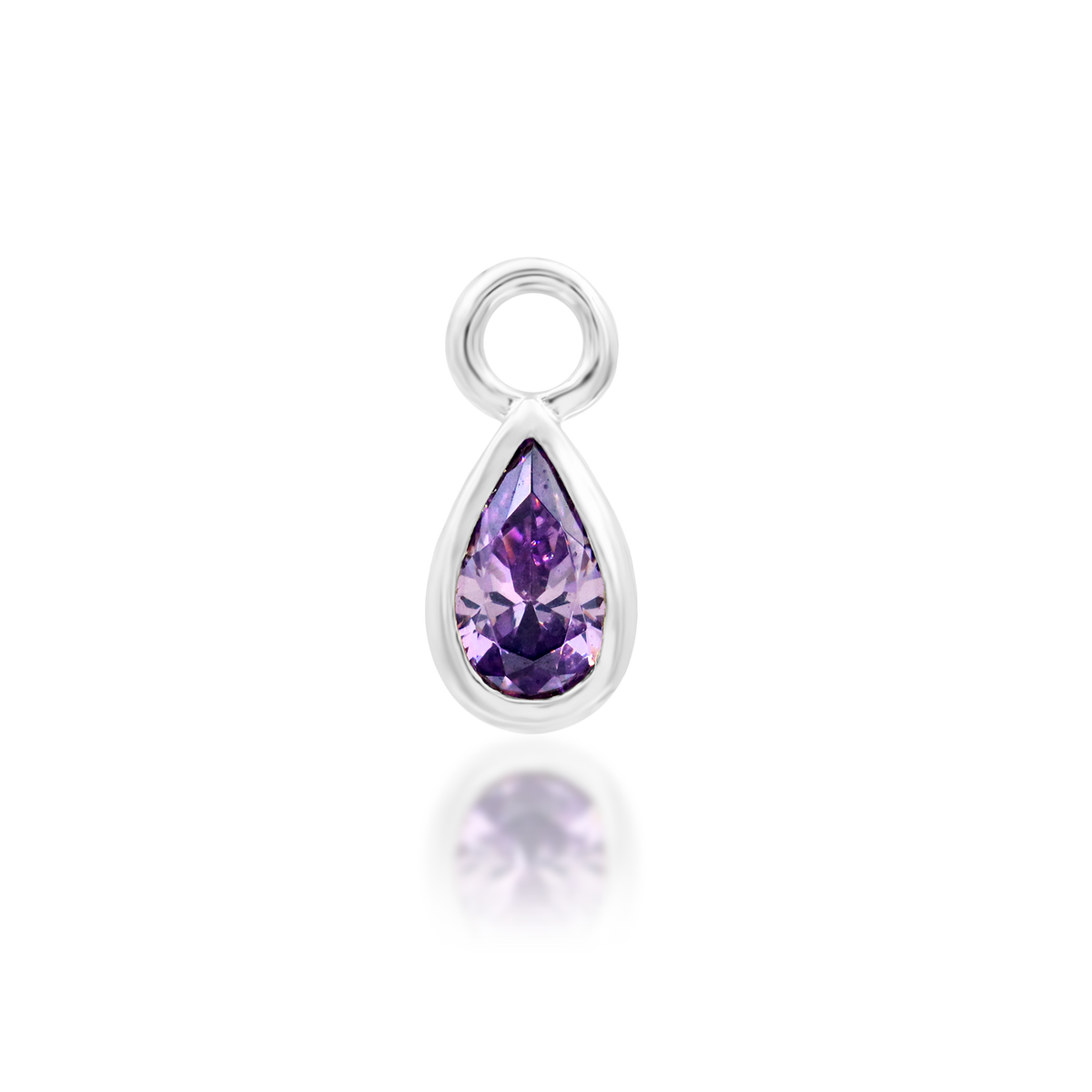 14ct white gold Calla Amethyst end, Loughborough Origins Body Art