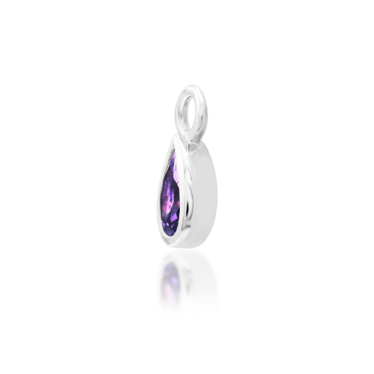 14ct white gold Calla Amethyst end, Loughborough Origins Body Art