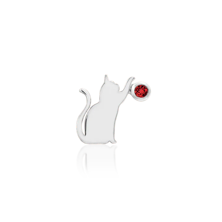 Cat/Laser with Garnet CZ