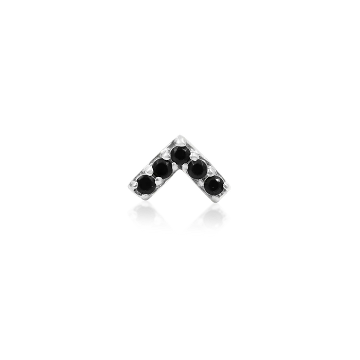 Chevron with Black CZ