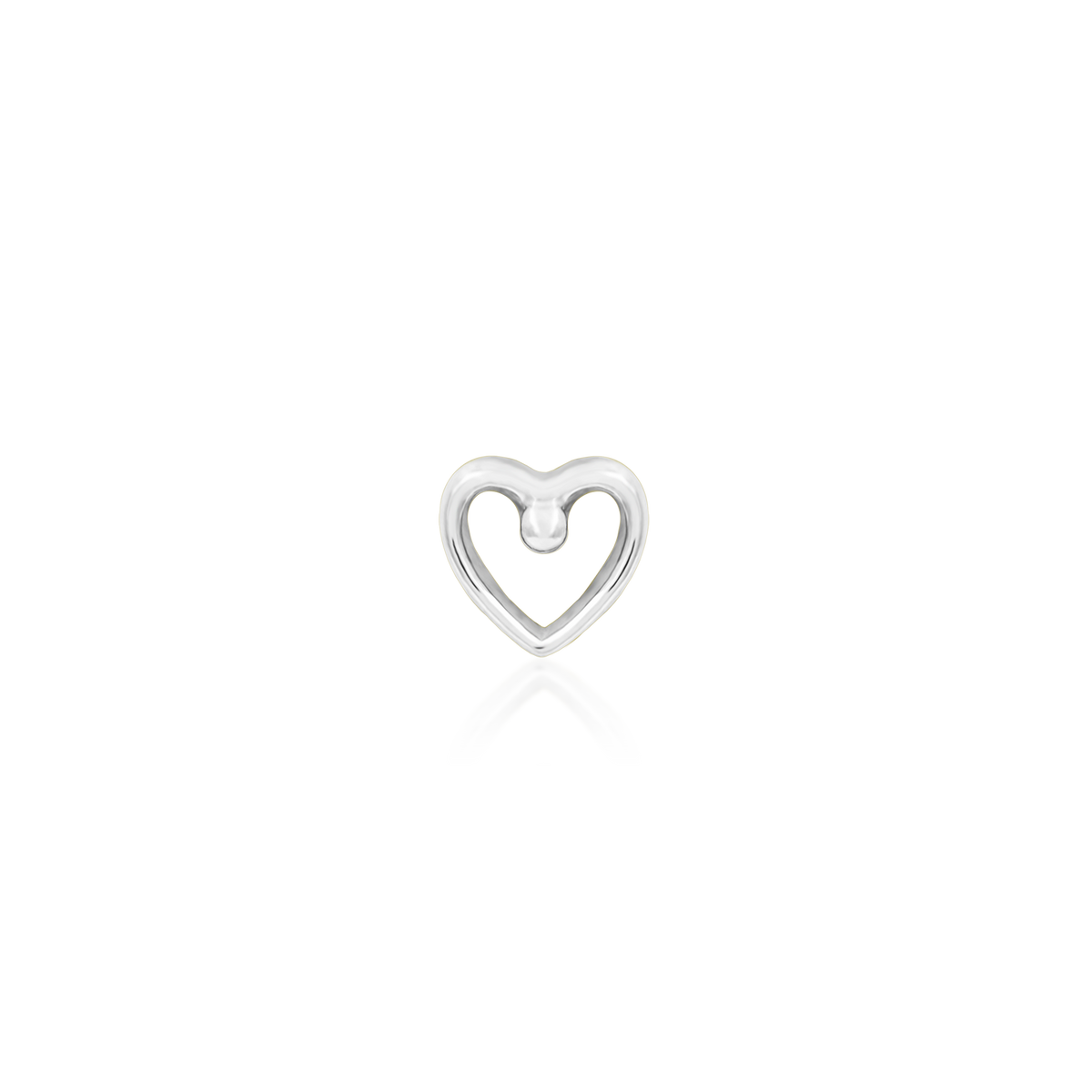 14ct white gold threadless For Your Sleeve end, Loughborough Origins Body Art