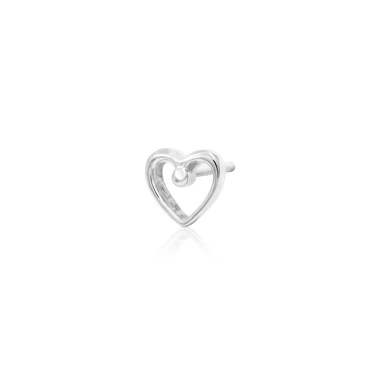 14ct white gold threadless For Your Sleeve end, Loughborough Origins Body Art