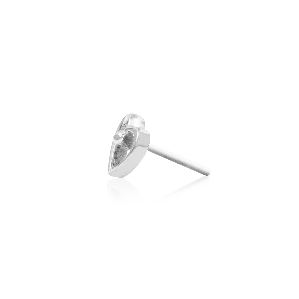 14ct white gold threadless For Your Sleeve end, Loughborough Origins Body Art