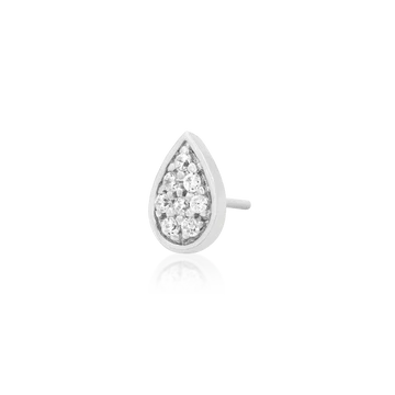 Gold Pear with CZ Stones
