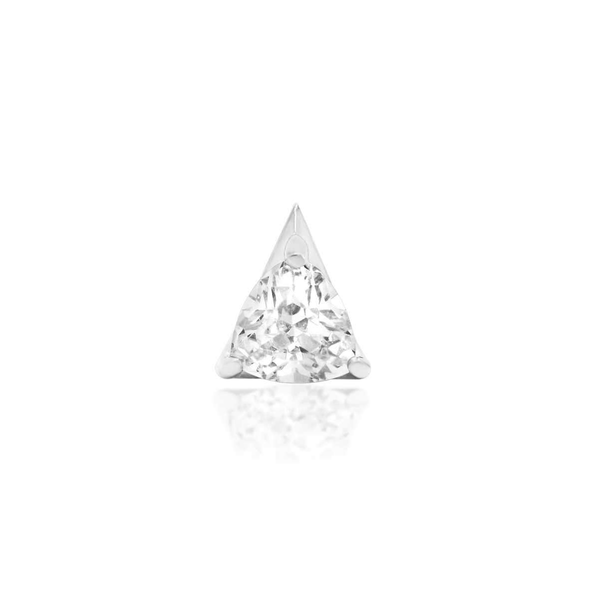 14ct white gold threadless Griselda end, Loughborough Origins Body Art