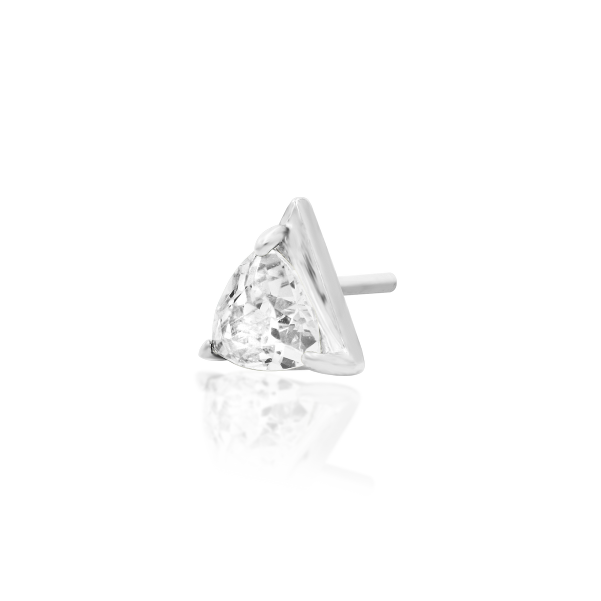 14ct white gold threadless Griselda end, Loughborough Origins Body Art