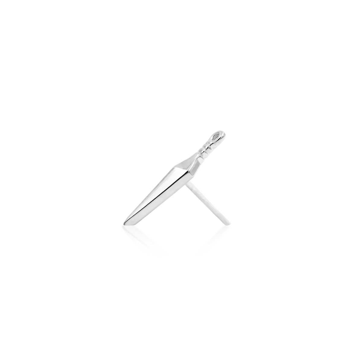 14ct white gold threadless Harpe end, Loughborough Origins Body Art