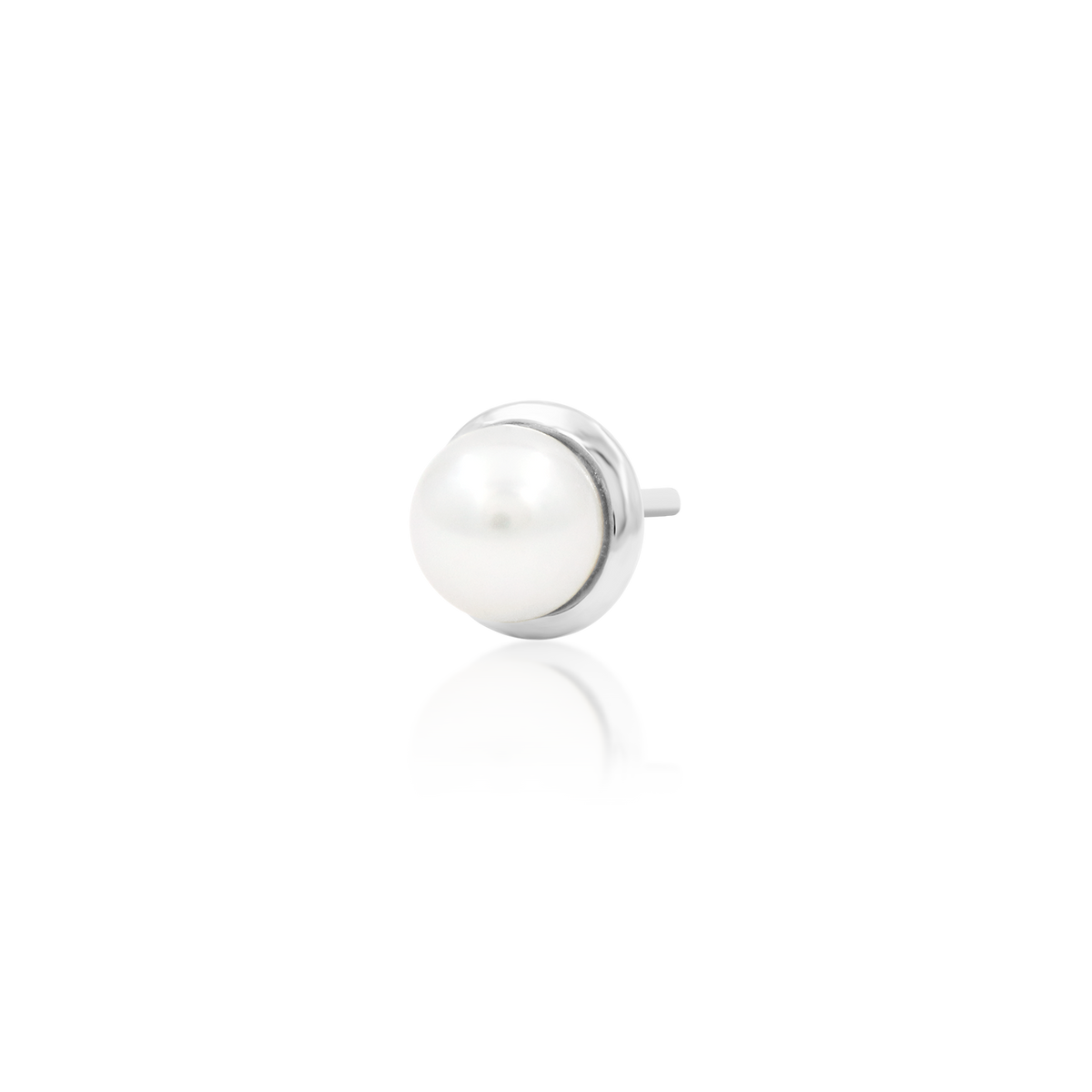 14ct white gold threadless Lacey end, Loughborough Origins Body Art