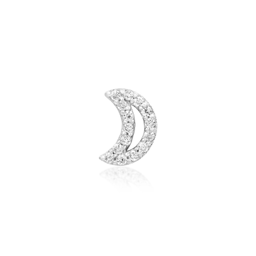 Gold Cz Lunar Moon