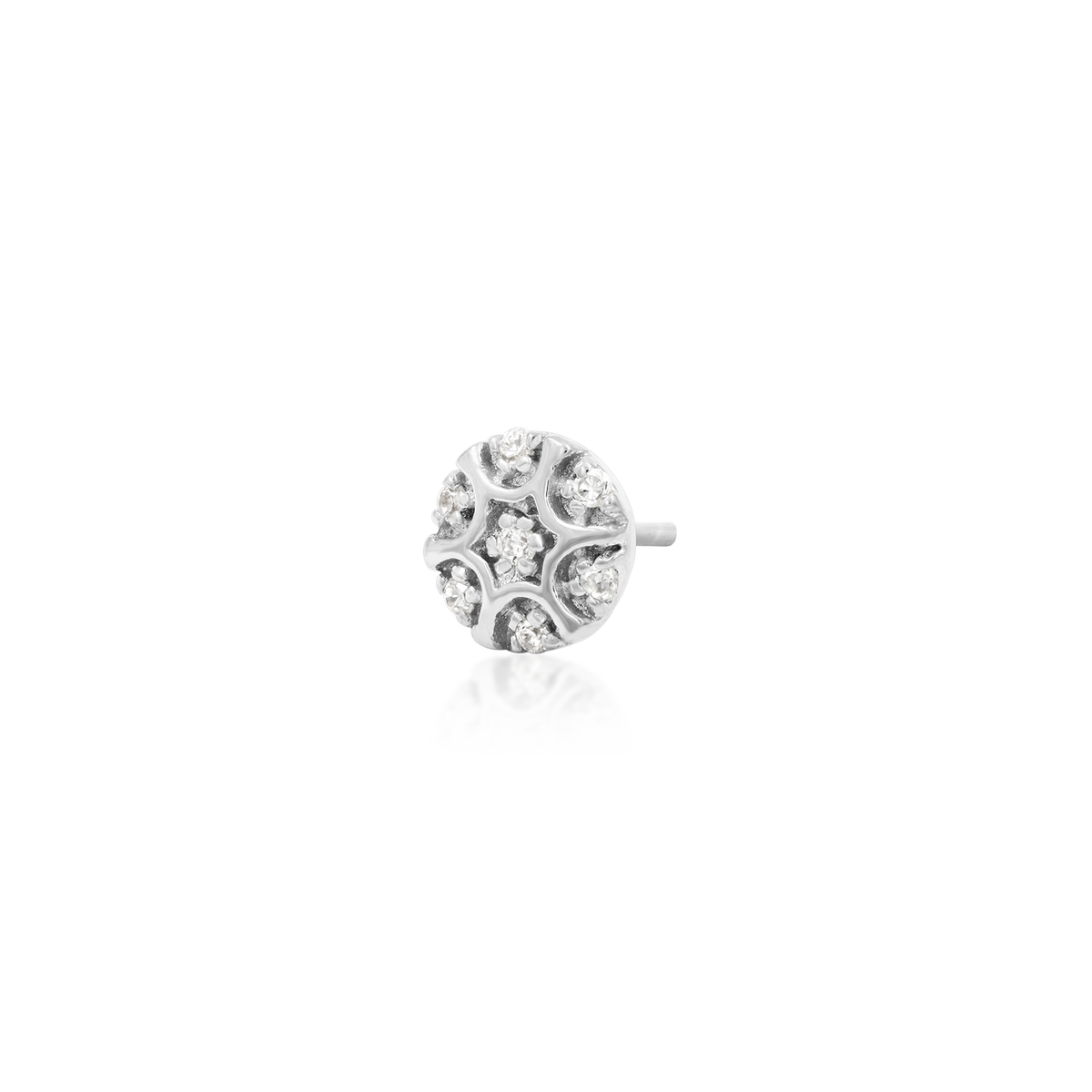 14ct white gold threadless Nuala Gold Threadless End end, Loughborough Origins Body Art