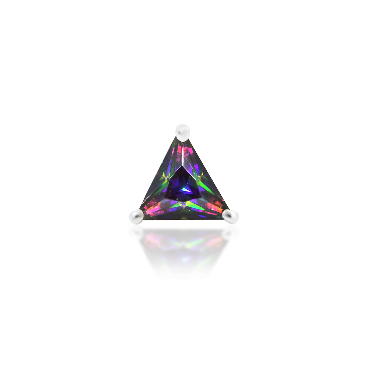 14ct white gold threadless Prince Mystic end, Loughborough Origins Body Art