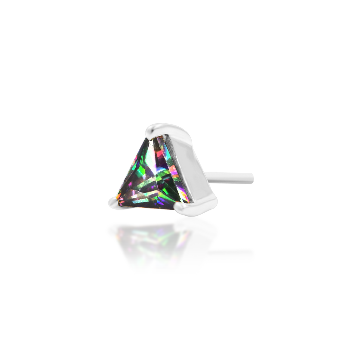 14ct white gold threadless Prince Mystic end, Loughborough Origins Body Art