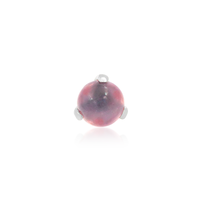 Prong-set Ball with Rose Quartz