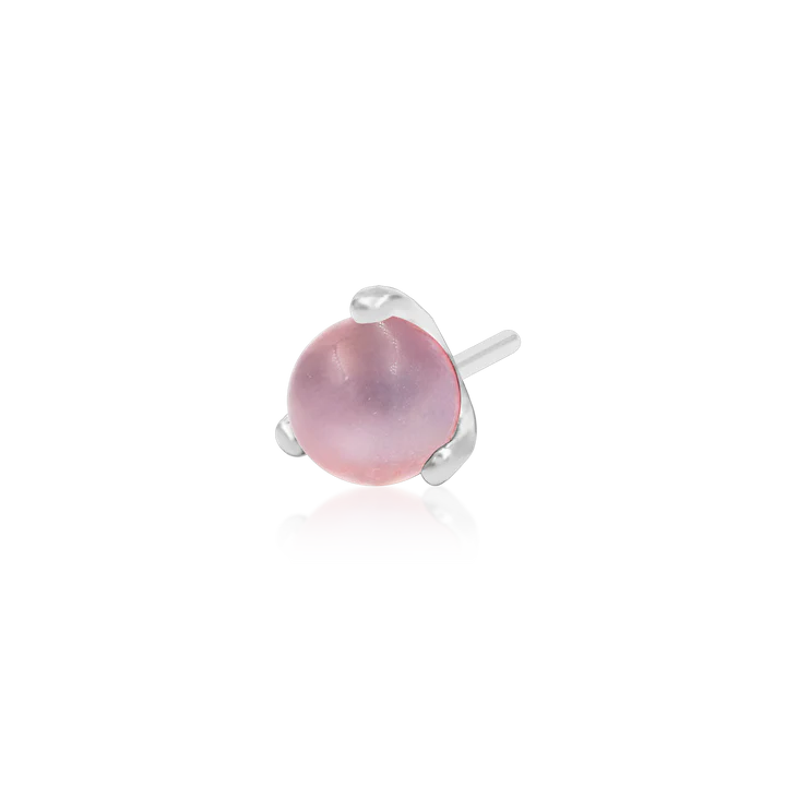 Prong-set Ball with Rose Quartz