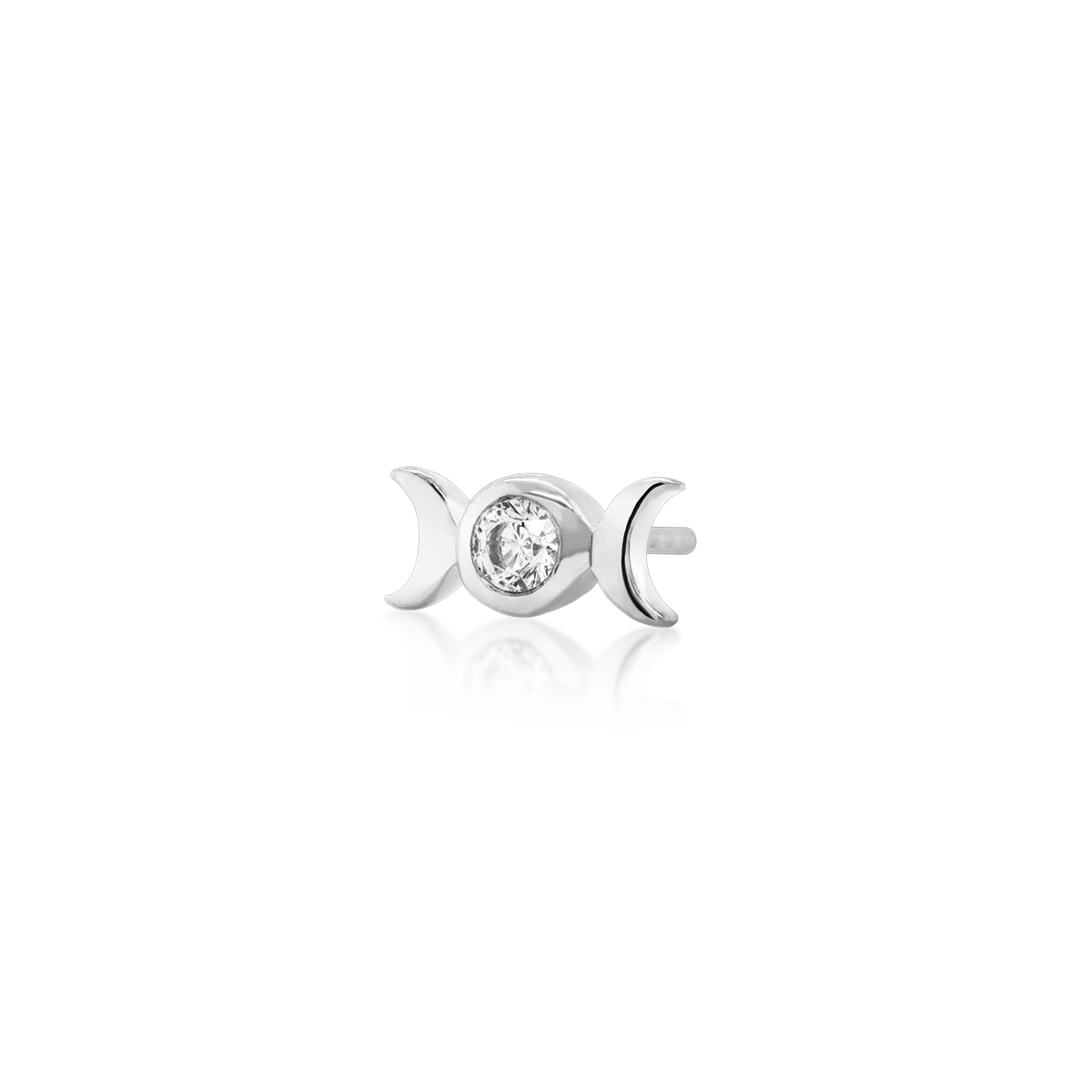 14ct white gold threadless Tauriel end, Loughborough Origins Body Art