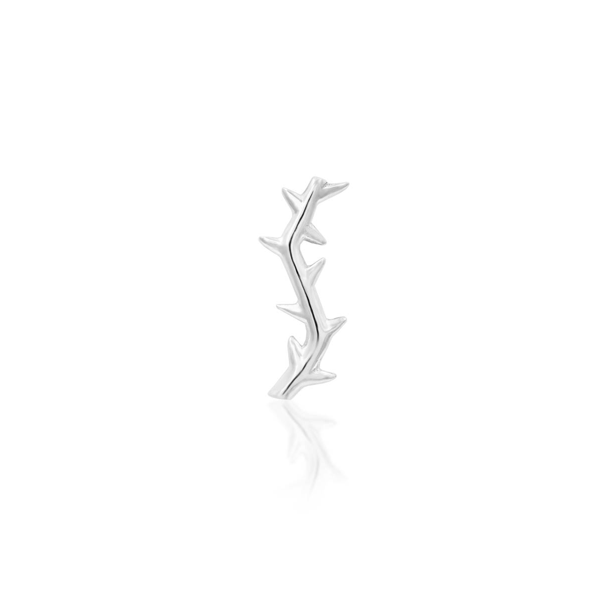 14ct white gold threadless Golden Thorns end, Loughborough Origins Body Art