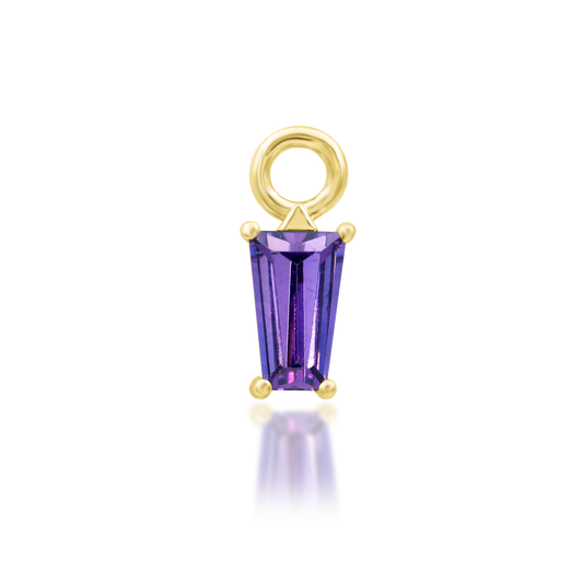 14ct yellow gold Amatista Amethyst end, Loughborough Origins Body Art