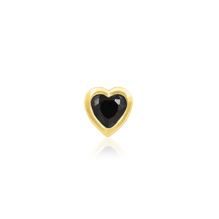 Heart with Black CZ