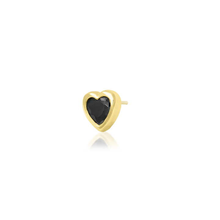 Heart with Black CZ