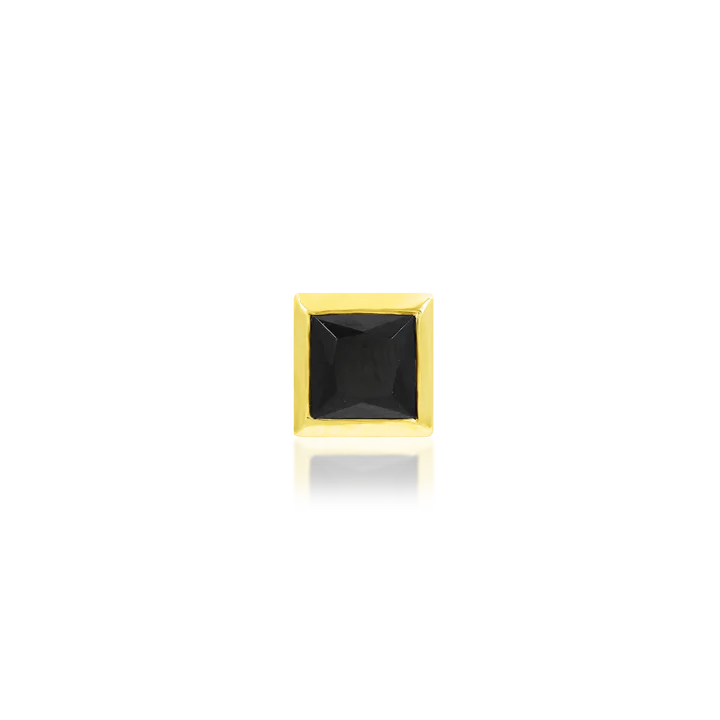 Square bezel Black CZ